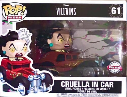 Funko Pop Disney Cruella de vill in car 61