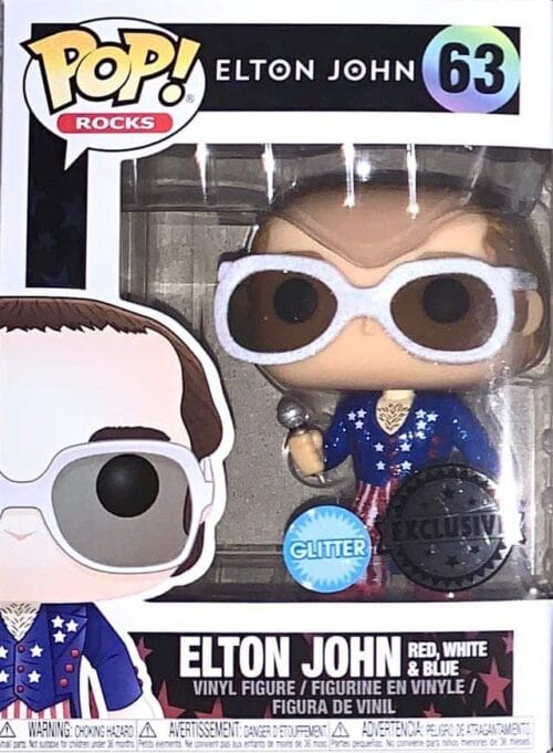 Funko Pop Elton John Patriotic Glitter 63