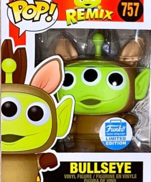 Se vende funko pop Bullseye de la película de Disney Remix, y en su edición limitada de Funko Shop Europe. Además el funko es nuevo a estrenar, original y nunca se ha sacado de la caja. Se entrega en mano en la ciudad de BARCELONA o posibilidad de envío a cargo del comprador y añadido al precio del Funko.